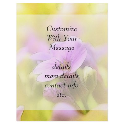 A Single Purple Rock Cress Flower Custom Flyer by Pretty_World