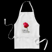 A single rose for you with love... aprons