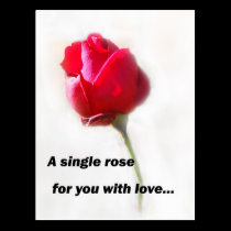 A single rose for you with love... postcards