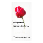 A single rose for you with love..., To someone ... photo cards