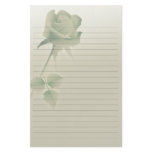 a single silent rose personalized stationery