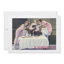 A Slipper Full of Champagne! Vintage Personalized Invite