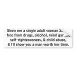 A SM looking for SF Sober Bumper Sticker