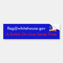 A Snitch On Line Saves Time Bumper Sticker