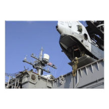 A soldier fast-ropes photo