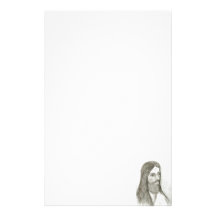 A Solemn Jesus II Stationery Paper