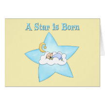 A Star is Born  Baby Boy Cards