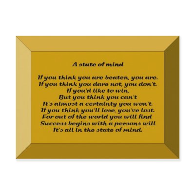 A State of Mind Postcard by Motivational_Gifts
