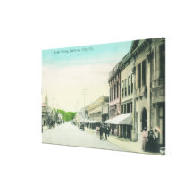 A Street SceneRedwood City, CA Canvas Prints