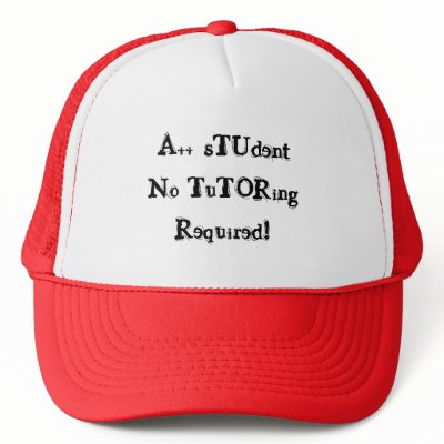 A++ Student No Tutoring Required Red & Black Hat by Shoppe
