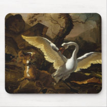 A Swan Enraged by Hondius mousepads