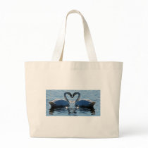 A Swan Heart Kiss, Reflections of Love Canvas Bag