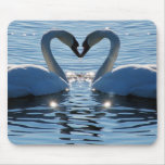 A Swan Heart Kiss, Reflections of Love mousepads