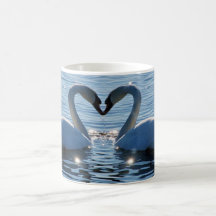 A Swan Heart Kiss, Reflections of Love Mugs