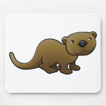 A sweet friendly otter mouse mat