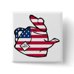A Teapot in American Flag Colours Buttons