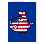 A Teapot in American Flag Colours Greeting Card