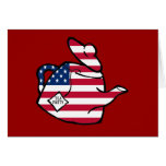 A Teapot in American Flag Colours Greeting Cards