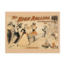 A ten strike, vintage bowling musical postcard