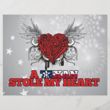 A Texan Stole my Heart Custom Flyer