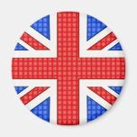 A textured Union Jack flag. Refrigerator Magnets