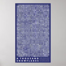 A Thousand Snowflakes - Four Point Style (Blue) Print