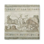 A tiger attacking two onagers fridge magnets