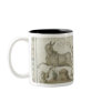 A tiger attacking two onagers mug