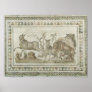 A tiger attacking two onagers print