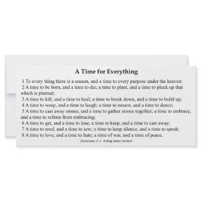 A Time for Everything Prayer Card by inspiredbygenius