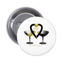 "A Toast For Soulmates"* Pinback Buttons