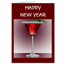 A TOAST TO A "HAPPY NEW YEAR" GREETING CARDS