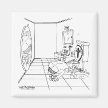 A Toilet Embarrassed by a Butt Crack Refrigerator Magnet