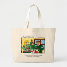 "A Touch of Humour" Massage Christmas Comic Tote Bag