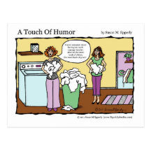 "A Touch of Humour" Massage Laundry Comic Post Cards