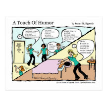 "A Touch of Humour" Spa Massage Behind the Scenes Post Card