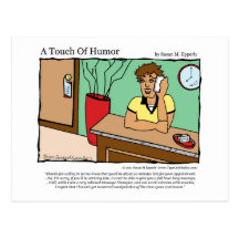 "A Touch of Humour" Time Space Continuum Comic Postcard