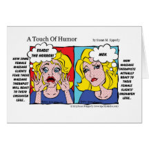 "A Touch of Humour" Unshaven Legs Comic Greeting Card