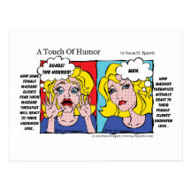 "A Touch of Humour" Unshaven Legs Comic Postcard