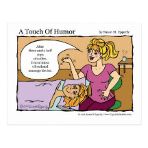 "A Touch of Humour" Vibrational Massage Device Post Card
