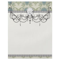 a touch of peacock damask design flyers