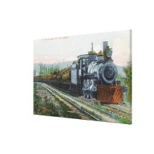 A Train of LogsCoos Bay, OR Canvas Print