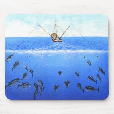 A Trolling Boat Mousepad by Alleycatshirts