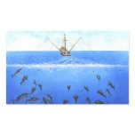 A Trolling Boat Rectangle Stickers