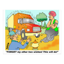 A TRUCKER'S FIRST WISH POSTCARDS