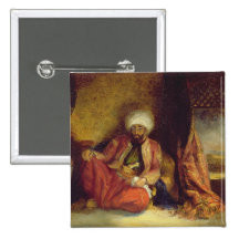 A Turk Smoking a Pipe Pin