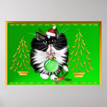 A Tuxedo Merry Christmas Poster