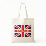 A Union Jack flag with England across it Canvas Bag
