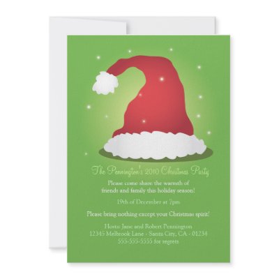 A Very Merry Santa Hat Invitation by youreinvited