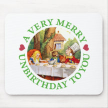 A VERY MERRY UNBIRTHDAY TO YOU! MOUSE PADS